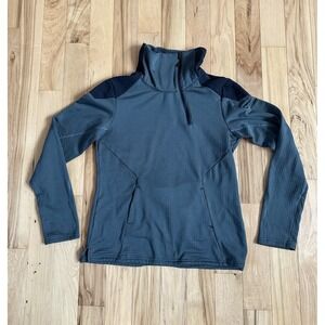 Triple Aught Design Women's 1/4 Pullover Shirt LARGE Loden Gray Polartec TAD